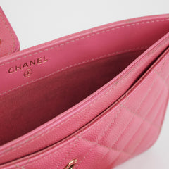 Chanel Pink Caviar Wallet Pouch