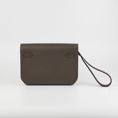 Hermes Pochette Kelly Depeches 25 Gris Etain