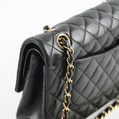 Chanel Classic Lambskin M/L Medium/Large Flap Black