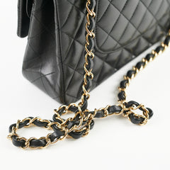 Chanel Classic Lambskin M/L Medium/Large Flap Black
