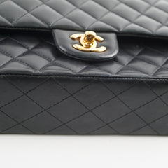 Chanel Classic Lambskin M/L Medium/Large Flap Black