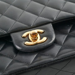 Chanel Classic Lambskin M/L Medium/Large Flap Black