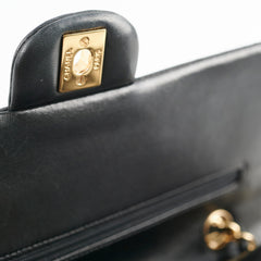 Chanel Classic Lambskin M/L Medium/Large Flap Black