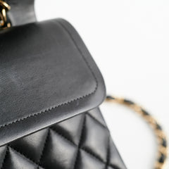 Chanel Classic Lambskin M/L Medium/Large Flap Black