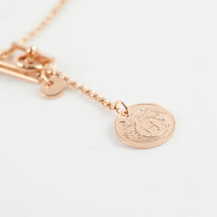 Hermes Ex-Libris Pedant Rose Gold with Diamond