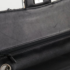 Chanel Classic Flap M/L Tweed Sequin Black