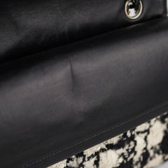 Chanel Classic Flap M/L Tweed Sequin Black