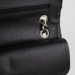 Chanel Classic Flap M/L Tweed Sequin Black