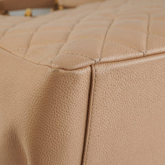 Chanel Caviar Grand Shopping Tote Beige