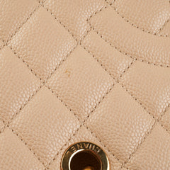 Chanel Caviar Grand Shopping Tote Beige