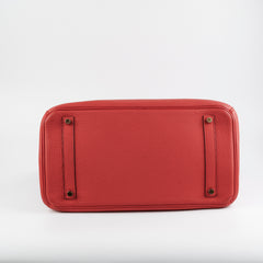 Hermes Birkin 35 Clemence Rose Lipstick- Stamp O 2011