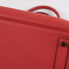 Hermes Birkin 35 Clemence Rose Lipstick- Stamp O 2011