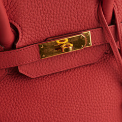 Hermes Birkin 35 Clemence Rose Lipstick- Stamp O 2011