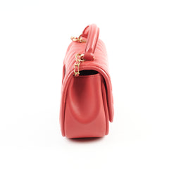 Chanel Lambskin Reverse Chevron Round Flap Bag