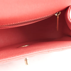 Chanel Lambskin Reverse Chevron Round Flap Bag