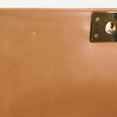 Chanel New Medium Boy Dark Beige Iridescent Patent