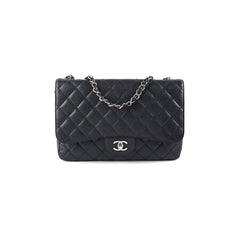 Chanel Jumbo Classic Single Flap Black Caviar Bag