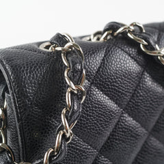 Chanel Jumbo Classic Single Flap Black Caviar Bag