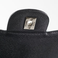 Chanel Jumbo Classic Single Flap Black Caviar Bag