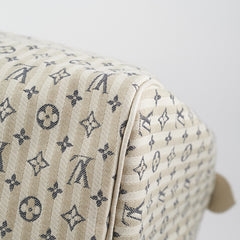 Louis Vuitton Speedy 30 White Denim Monogram Bag