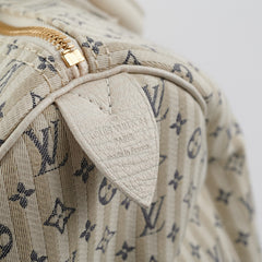Louis Vuitton Speedy 30 White Denim Monogram Bag
