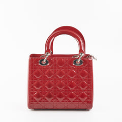 Dior Lady Dior Dark Red Patent Leather
