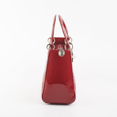 Dior Lady Dior Dark Red Patent Leather
