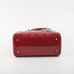 Dior Lady Dior Dark Red Patent Leather