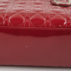 Dior Lady Dior Dark Red Patent Leather
