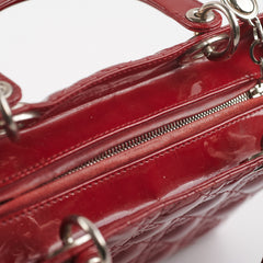 Dior Lady Dior Dark Red Patent Leather