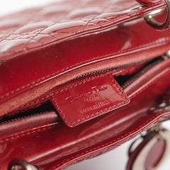 Dior Lady Dior Dark Red Patent Leather