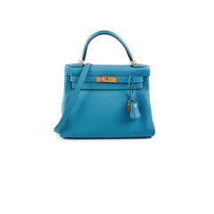 Hermes Kelly 28 Togo Izmir Blue Stamp R Square (2014)