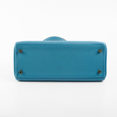 Hermes Kelly 28 Togo Izmir Blue Stamp R Square (2014)