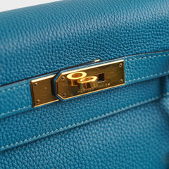 Hermes Kelly 28 Togo Izmir Blue Stamp R Square (2014)