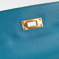 Hermes Kelly 28 Togo Izmir Blue Stamp R Square (2014)
