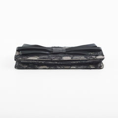 Chanel Lace Bow Clutch Black