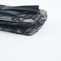 Chanel Lace Bow Clutch Black