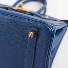 Hermes Birkin 25 Blue Saphir Novillo Y Stamp 2020