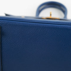 Hermes Birkin 25 Blue Saphir Novillo Y Stamp 2020