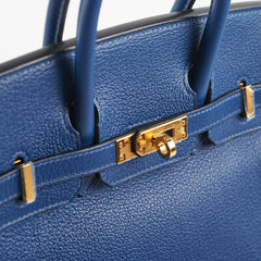 Hermes Birkin 25 Blue Saphir Novillo Y Stamp 2020