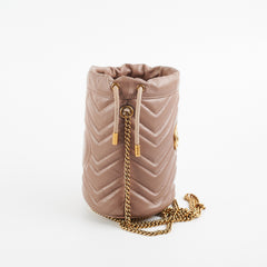 Gucci Marmont Mini Pink Bucket Bag