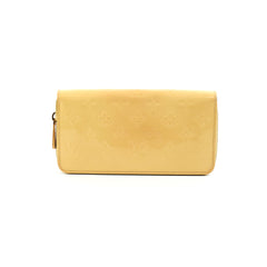 Louis Vuitton Zip Long Wallet Vernis Yellow