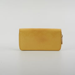 Louis Vuitton Zip Long Wallet Vernis Yellow