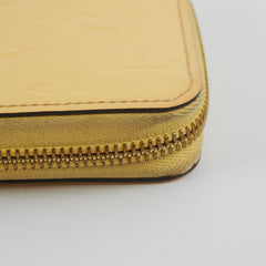 Louis Vuitton Zip Long Wallet Vernis Yellow