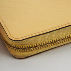 Louis Vuitton Zip Long Wallet Vernis Yellow
