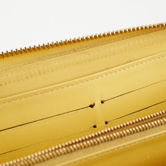 Louis Vuitton Zip Long Wallet Vernis Yellow