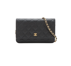 Chanel Caviar Wallet On Chain WOC Black (microchipped)