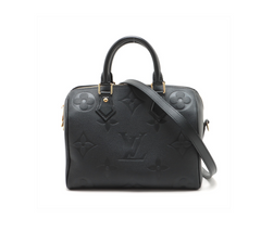 Louis Vuitton Monogram Empreinte Speedy Bandouliere  Black