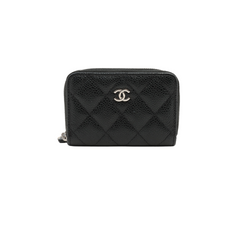 Chanel Zipper Caviar Black Card Holder - 31 series