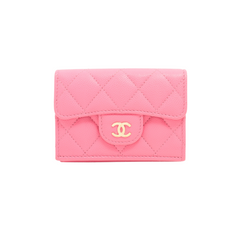 Chanel Pink Caviar Compact Wallet